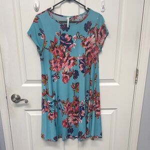 Bellamie Blue Floral Casual Tunic